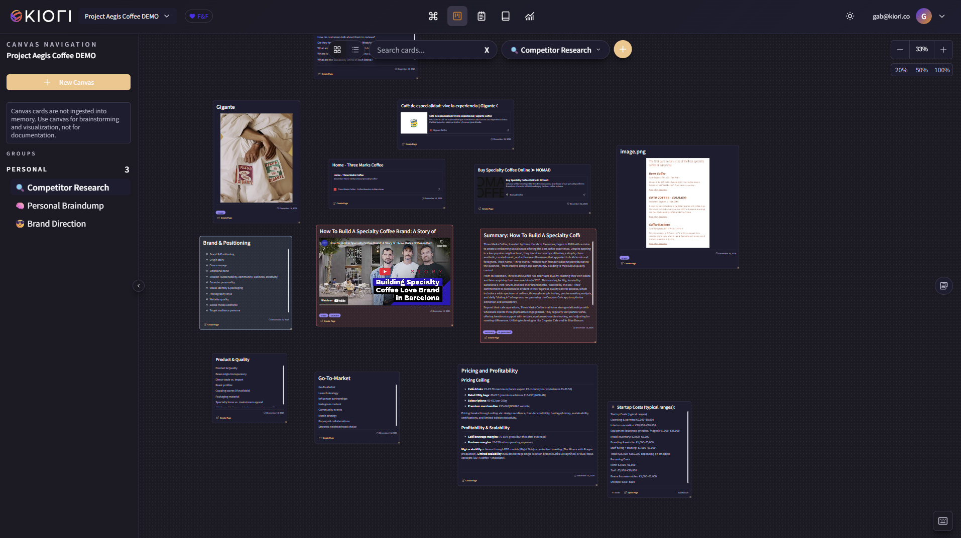 Organize knowledge spatially.